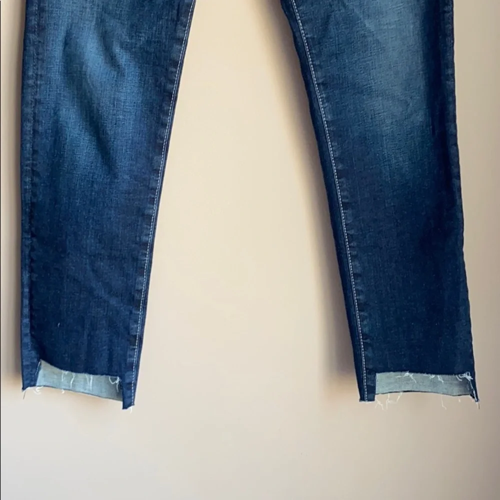 AG Adriano Goldschmied The Stilt Crop Step Hem Cigarette Jeans Blue Denim - Picture 5 of 9